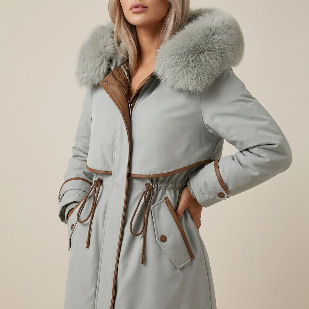 Kurtka zimowa damska z kapturem i regulacją | Na co dzień