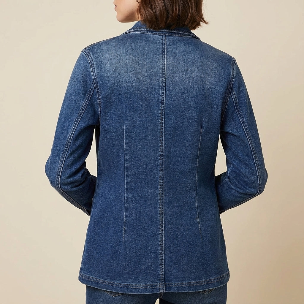 Marynarka damska dopasowana w kolorze niebieskim | Codzienne noszenie