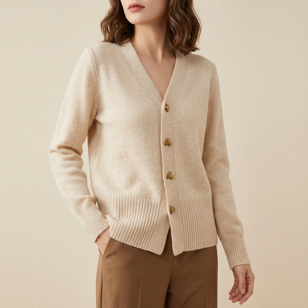 Kardigan damski V-neck klasyczny | Codzienne noszenie