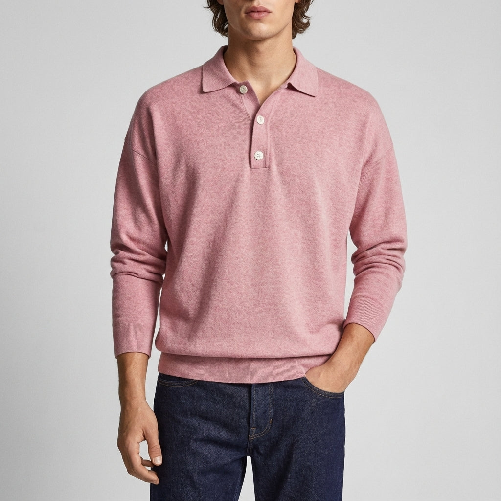 Koszulka polo męska z długim rękawem | Styl codzienny