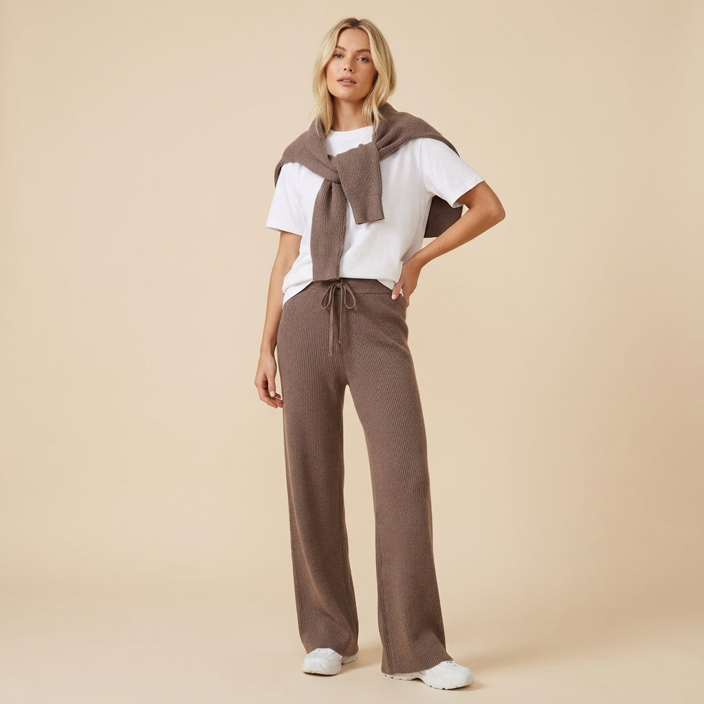 Komplet damski dwuczęściowy sweter i spodnie | Styl codzienny